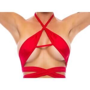 🦋B2G1🦋BODYZONE Wrap Around Strappy Top | ONE SIZE | Dance Wear RED